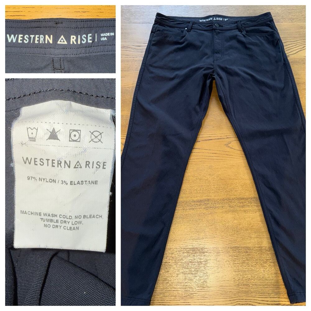 Western Rise MAC Pants Slim Fit Men’s 38x32 Stretch Black Golf Comfort USA Made